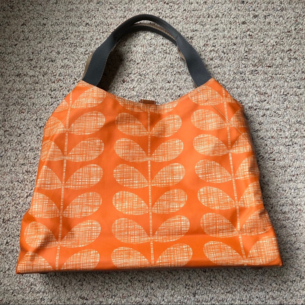 Orla Kiely beach bag - Retro Scribble Stem print